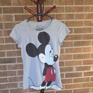 Disney Gray Tee with Mickey Mouse Design